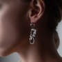 Серьги из серебря «DRACO»