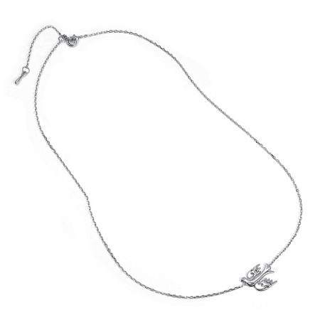Колье из серебра с фианитами «Птица»
