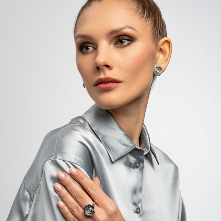 Серьги из серебра с опалом