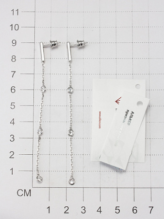 Серебряные серьги с фианитами