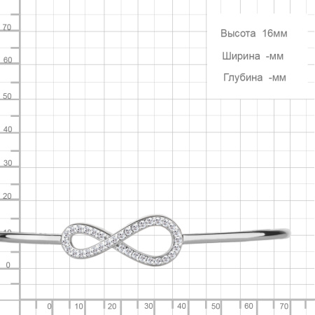Браслет из серебра с фианитами