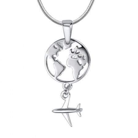 Подвеска из серебра «Самолет»