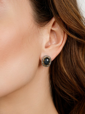 Серебряные серьги ALEXANDRE VASSILIEV с лабрадором