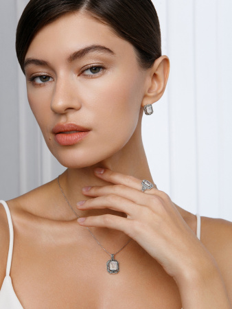 Серебряное кольцо ALEXANDRE VASSILIEV с марказитами Swarovski