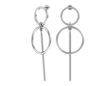 Серебряные серьги-пусеты