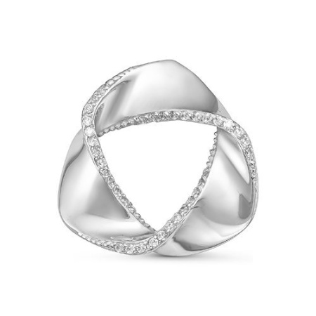 Брошь из серебра с фианитами