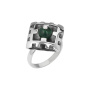 Кольцо из серебра с малахитом