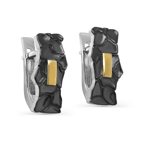 Серьги из серебра с позолотой