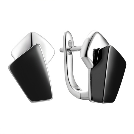 Серебряные серьги с керамикой