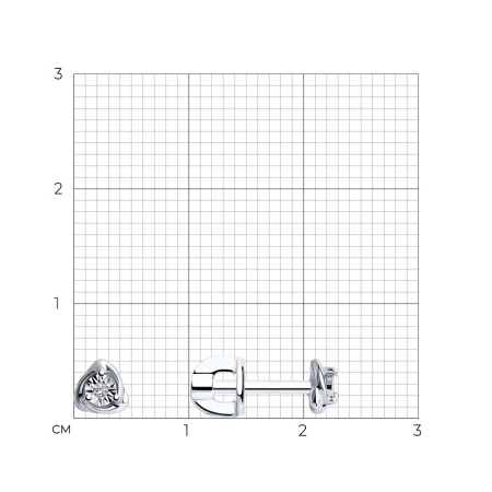 Серьги из серебра с бриллиантами