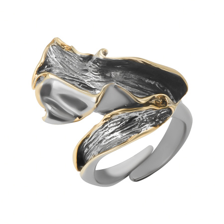 Кольцо из серебра с позолотой