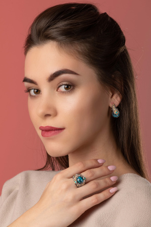 Кольцо из серебра «Перо Жар-Птицы»