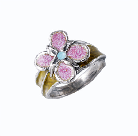 Кольцо из серебра «Иван-чай»