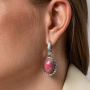 Серьги из серебра с тулитом