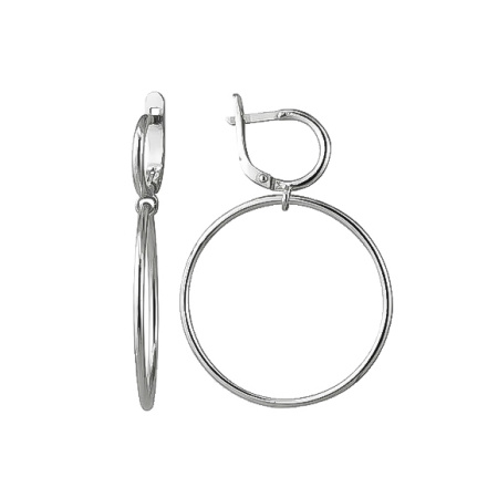 Серьги-кольца из серебра