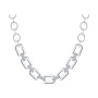 Серебряное колье с фианитами «Цепь»