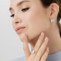 Серьги из серебра с бриллиантом