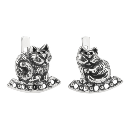 Серьги из серебра «Три-котаж»