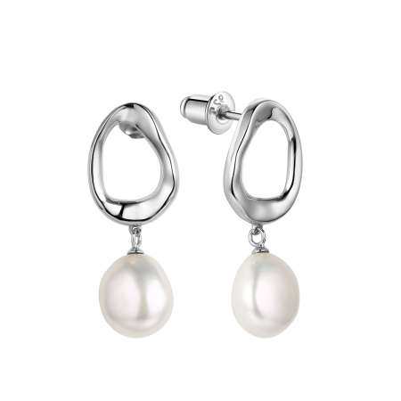 Серьги из серебра с жемчугом