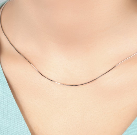 Цепь серебряная «Снейк» с алмазной гранью