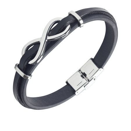 Кожаный браслет «Бесконечность»