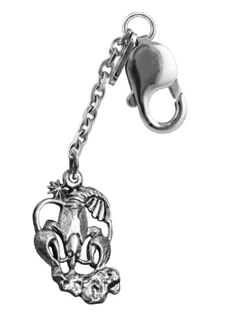 Серебряный брелок для ключей «Зодиак Рак»
