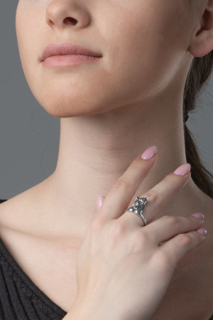 Кольцо серебряное «Обнимашки»