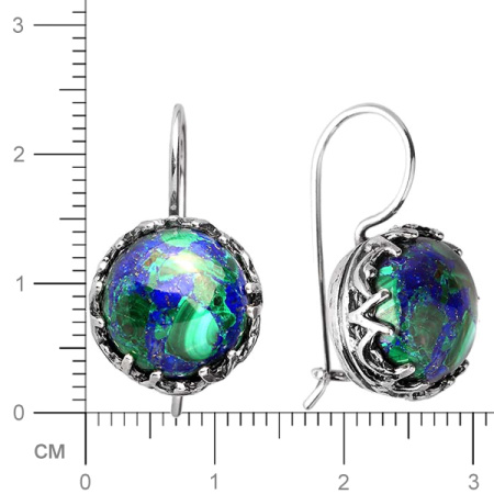 Серебряные серьги с лазуритом