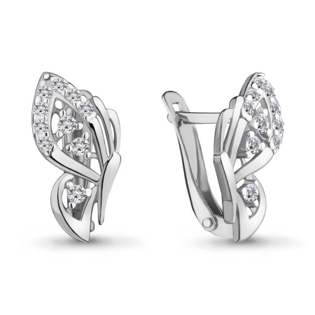 Детские серебряные серьги с фианитами