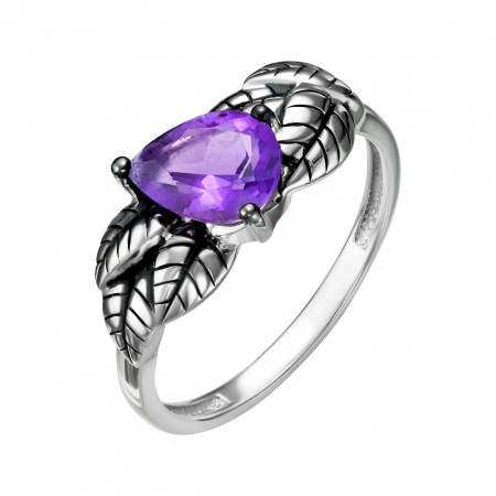 Серебряное кольцо с аметистом