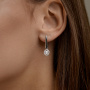 Серьги из серебра с бриллиантами
