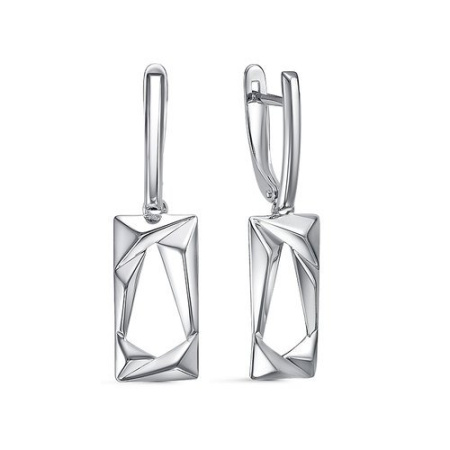 Серьги из серебра «Прямоугольник»
