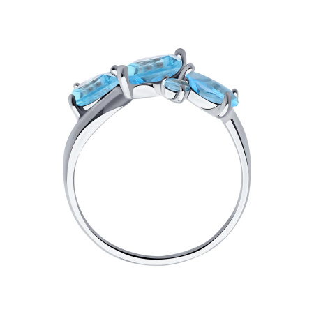 Серебряное кольцо с топазами