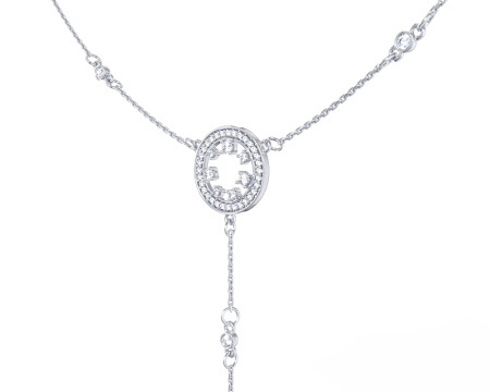 Колье из серебра с фианитами