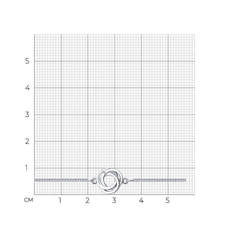 Браслет из серебра с бриллиантом