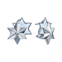 Серьги из серебра с эмалью и фианитом «Звезды»
