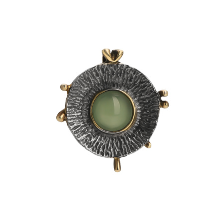 Серебряная подвеска с нефритом