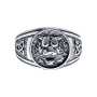 Мужское кольцо из серебра «Тигр»