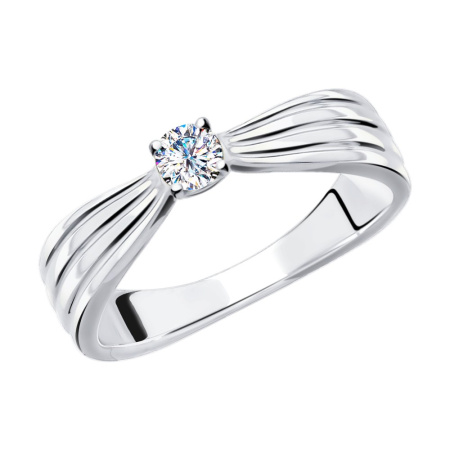 Кольцо из серебра с фианитом SOKOLOV