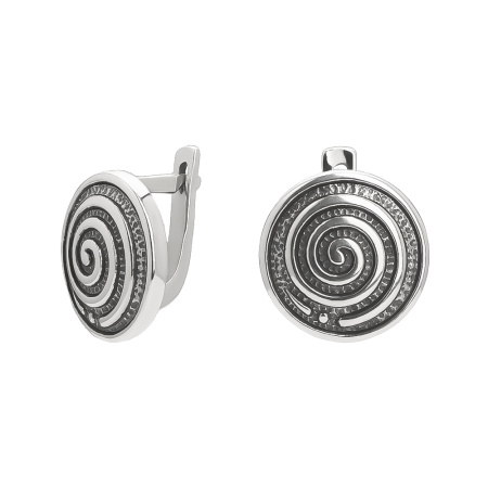 Серьги из серебра «Спираль»