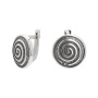 Серьги из серебра «Спираль»