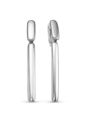 Серьги серебряные «Глянец»