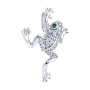 Подвеска из серебра с фианитами «Лягушка»