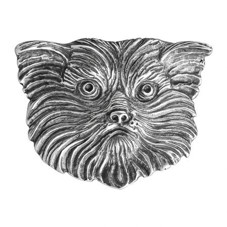 Брошь кот Манул серебро 925