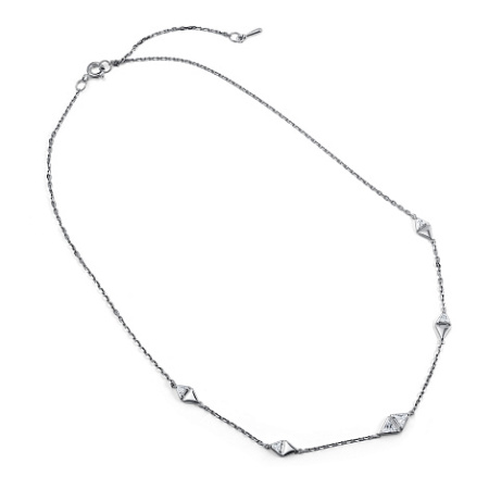 Колье из серебра с фианитами