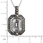 Серебряный кулон с марказитами Swarovski и фианитом на цепи