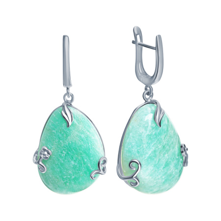 Серебряные серьги с амазонитом