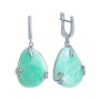 Серебряные серьги с амазонитом