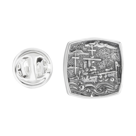 Значок из серебра «Северная Венеция»