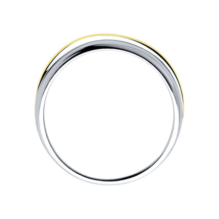 Кольцо из золочёного серебра с бриллиантом